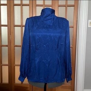 Vintage Vicki Lester Blue Collared Blouse